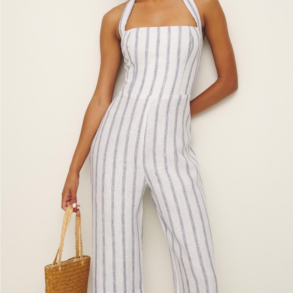Malika Linen Jumpsuit - Reformation - Size 0